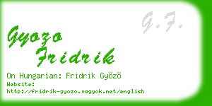 gyozo fridrik business card