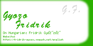 gyozo fridrik business card